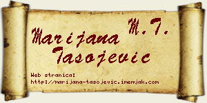 Marijana Tasojević vizit kartica